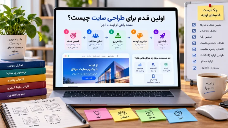 اولین قدم برای طراحی سایت چیست؟ نقشه راه از ایده تا اجرا